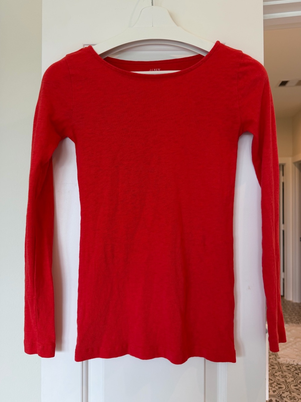 J. Crew Women’s Long Sleeve Red Painter Tee - XXS